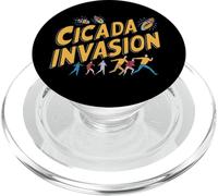 Funny Cicada Invasion Cicadas Insect Apocalypse Comic PopSockets PopGrip for MagSafe
