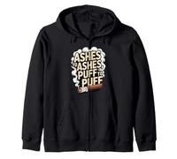 Funny Cigar Smoker Ashes And Puff Smoke Lover Cigars Zip Hoodie