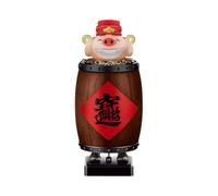 Funny Cigarette Dispenser,Weird Old Man in The Wooden Barrel Cigarette Box Figurines Statue,Creative Spoof Cigarette Box,for Christmas Prank Toy Gift for Man