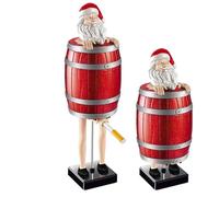 Funny Cigarette Holder, Santa Cigarette Dispenser, Creative Spoof Cigarettes Box, Christmas Stocking Stuffers for Men, Funny Santa Claus in The Wooden Barrel Cigarettes Dispenser, Prank Gift for Men
