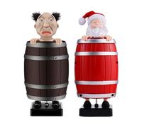 Funny Cigarette Holder,Santa Cigarette Dispenser Up,Prank Up Cigarette Holder Box,cigarette dispenser,men's cigarette cases,Santa Claus in The Wooden Barrel Cigarette Box for Men