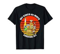 Funny Cinco de Mayo Survival Kit Tequila Taco Cerveza Salt T-Shirt