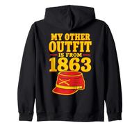 Funny Civil War Reenactor Zip Hoodie