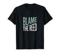 Funny Clarinet Humor Blame the Reed Value Graphic T-Shirt, Men, Black, M
