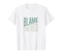 Funny Clarinet Humor Blame the Reed Value Graphic T-Shirt, Men, White, XL