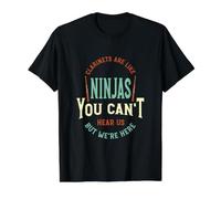 Funny Clarinet Humor Clarinets are Like Ninjas Value Graphic T-Shirt, Men, Black, S