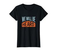 Funny Clarinet Humor We Will be Heard Value Graphic T-Shirt, Women, Black, M