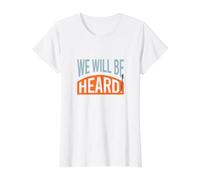 Funny Clarinet Humor We Will be Heard Value Graphic T-Shirt, Women, White, L