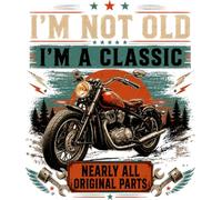 Funny Classic Motorcycle Iron On Transfer A4