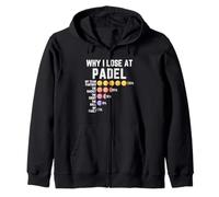 Funny Classic Padel Humor Why I Lose Zip Hoodie