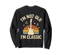 Funny Classic Rock Retro Guitar Player Vintage Music Joke Sweatshirt
