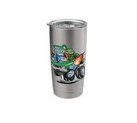 Funny Classic Seventies Retro Style Car Cartoon Illustration Stainless Steel Insulated Tumbler