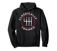 Funny Classically Trained Manual Gear Car Pedals Driving Pullover Hoodie