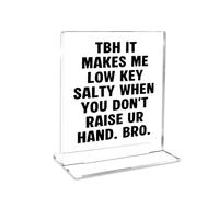 Funny Classroom Decor Teacher's Day Thank You Appreciation Teacher Gifts for Women Men Mentor First Day Of College Daycare Decorative Acrylic Sign Classroom Office Home Cubicle Desk Decor