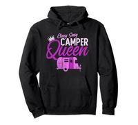 Funny Classy Sassy CAMPER QUEEN RV Princess Girl Camping Pullover Hoodie