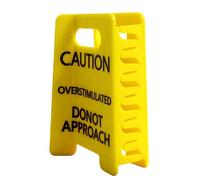 Funny Claw Clips - Overstimulation Warning Yellow Keep Away Hair Clip, Caution Sign Styling Decoration | Playful Hair Accessory For Women Girls Gathering Leisure Holiday Commuting