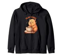 Funny Clay Vibes Costume for Potter and Capybara Lovers Zip Hoodie