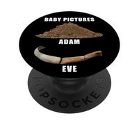 Funny Clean Bible Character Humor - Adam & Even Baby Photos PopSockets Adhesive PopGrip