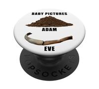 Funny Clean Bible Character Humor - Adam & Even Baby Photos PopSockets Adhesive PopGrip