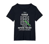 Funny Clergy T-Shirt, Women's Plus, Black, 2X