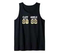 Funny Cliff 1 Ankle 0 Outdoor Injury Joke Tank Top