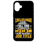 Funny Clinical Data Manager Director CEO Job Title Case for iPhone 16 Plus