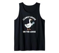 Funny Clumsy Goose On The Loose Pun Meme Lover Sarcastic Tank Top