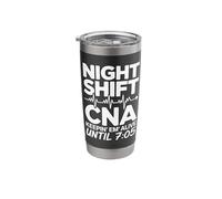 Funny CNA Night Shift Nurse Overnight RN Stainless Steel Insulated Tumbler