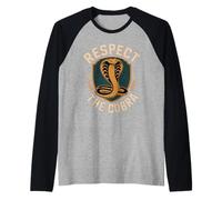 Funny Cobra Respect The Cobra Lovers Raglan Baseball Tee