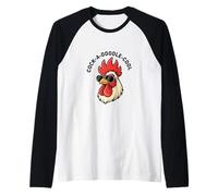 Funny Cock A Doodle Cool Chicken Lover Pun Raglan Baseball Tee