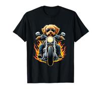 Funny Cockapoo Dog Riding a Motorcycle Cockapoo Lovers T-Shirt