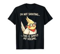 Funny Cockatiel Bird Wearing Glasses Loud Volume Art T-Shirt