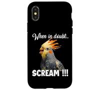 Funny cockatiel meme T, screaming bird for fans Case for iPhone X/XS