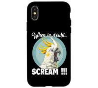 Funny Cockatoo T Screaming Bird for Cockatoo Meme Case for iPhone X/XS