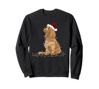 Funny Cocker Spaniel Christmas Graphics Dog Lights Lover Sweatshirt