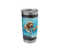 Funny Cocker Spaniel Swimming Underwater Stainless Steel Insulated Tumbler