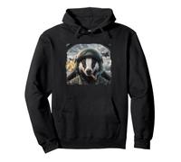 Funny Cockpit Pilot Helmet Cigar Badger Pullover Hoodie