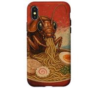 Funny Cockroach Eating Ramen Art Japanese Case for iPhone X/XS
