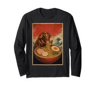 Funny Cockroach Eating Ramen Art Japanese Long Sleeve T-Shirt