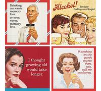Funny Cocktail Napkins for Men Women Box Set Retro Vintage Cocktail Napkin Funny Sayings 40 Total
