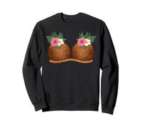 Funny Coconut Boobs Tiki Luau Hula Hawaiian Coconut Bra Sweatshirt