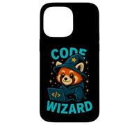 Funny Code Wizard Red Panda Programmer Design Case for iPhone 14 Pro Max
