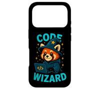 Funny Code Wizard Red Panda Programmer Design Case for iPhone 17 Pro