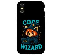 Funny Code Wizard Red Panda Programmer Design Case for iPhone X/XS