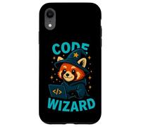 Funny Code Wizard Red Panda Programmer Design Case for iPhone XR