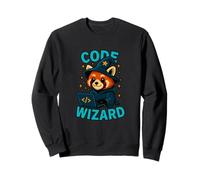 Funny Code Wizard Red Panda Programmer Design Sweatshirt