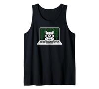 Funny Coding Cat Computer Tech Software Developer Engineer Tank Top