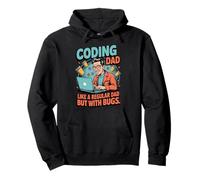 Funny Coding Dad Like a Regular Dad but With Bugs Pullover Hoodie