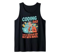 Funny Coding Dad Like a Regular Dad but With Bugs Tank Top