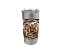 Funny Coffee Appreciation Café Capybara Stainless Steel Insulated Tumbler